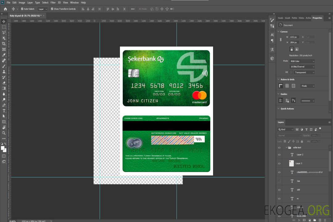 Carte Mastercard de la Sekerbank de Turquie template Carte Mastercard de la Sekerbank de Turquie template